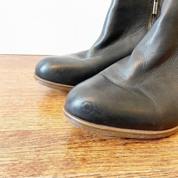 Lucky Brand | Black Leather Basel Booties Size 10 - Picture 10 of 10